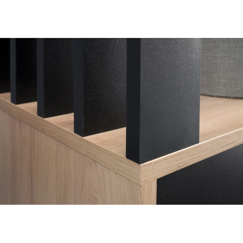 Garderoba z Lustrem Milo Jarstol Dąb Artisan/Czarny