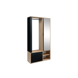Garderoba z Lustrem Milo Jarstol Dąb Artisan/Czarny