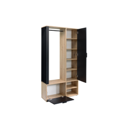 Garderoba z Lustrem Milo Jarstol Dąb Artisan/Czarny