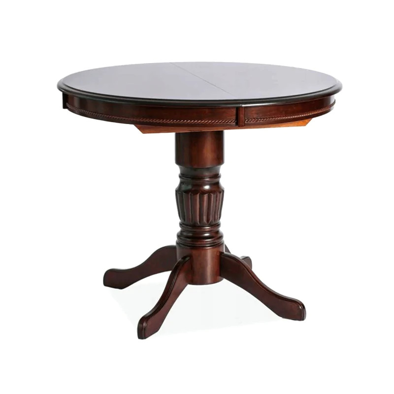 Klasyczny stół Margo ciemny orzech 90(125)x90