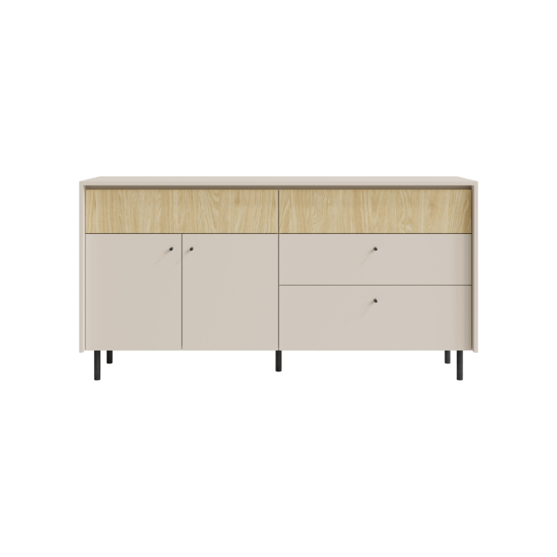 Komoda Malta ML6 beż piaskowy/dąb olejowany