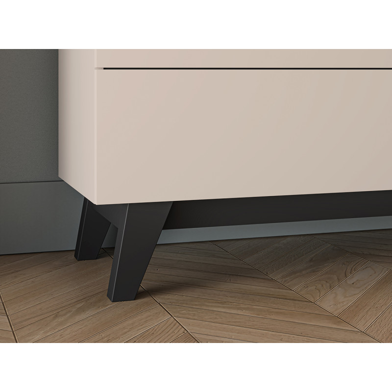 Komoda 160 Freshion 03 ML Meble Kaszmir/Czarny