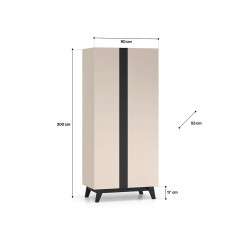 Szafa Freshion 01 ML Meble Kaszmir/Czarny