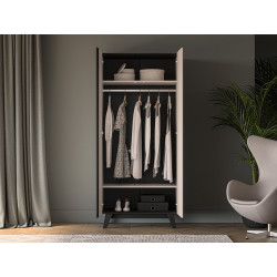 Szafa Freshion 01 ML Meble Kaszmir/Czarny