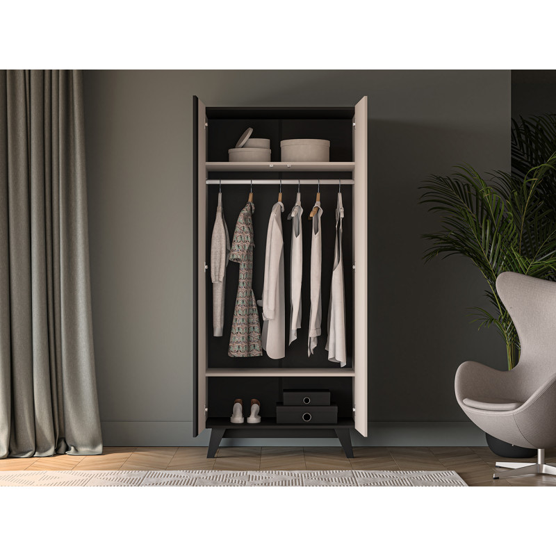 Szafa Freshion 01 ML Meble Kaszmir/Czarny