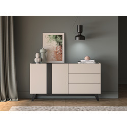 Komoda 160 Freshion 03 ML Meble Kaszmir/Czarny