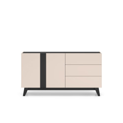Komoda 160 Freshion 03 ML Meble Kaszmir/Czarny