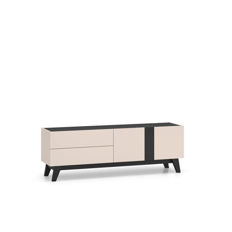 Szafka RTV Freshion 05 ML Meble Kaszmir/Czarny