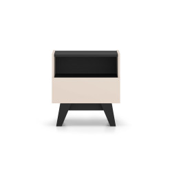 Szafka Nocna Freshion 06 ML Meble Kaszmir/Czarny