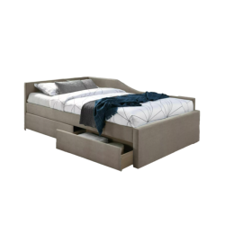 ŁÓŻKO ELIOT VELVET 120X200 C. BEŻ TAP. 228