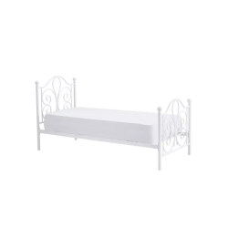 Łóżko metalowe PARMA 120x200 w stylu loftowym białe