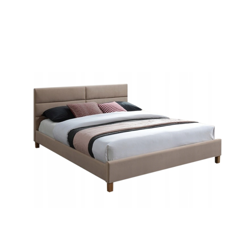 ŁÓŻKO SIERRA VELVET 120x200 KOLOR BEŻ/DĄB TAP. BLUVEL 28 ŁÓŻKO SIERRA VELVET 120x200 KOLOR BEŻ/DĄB TAP. BLUVEL 28