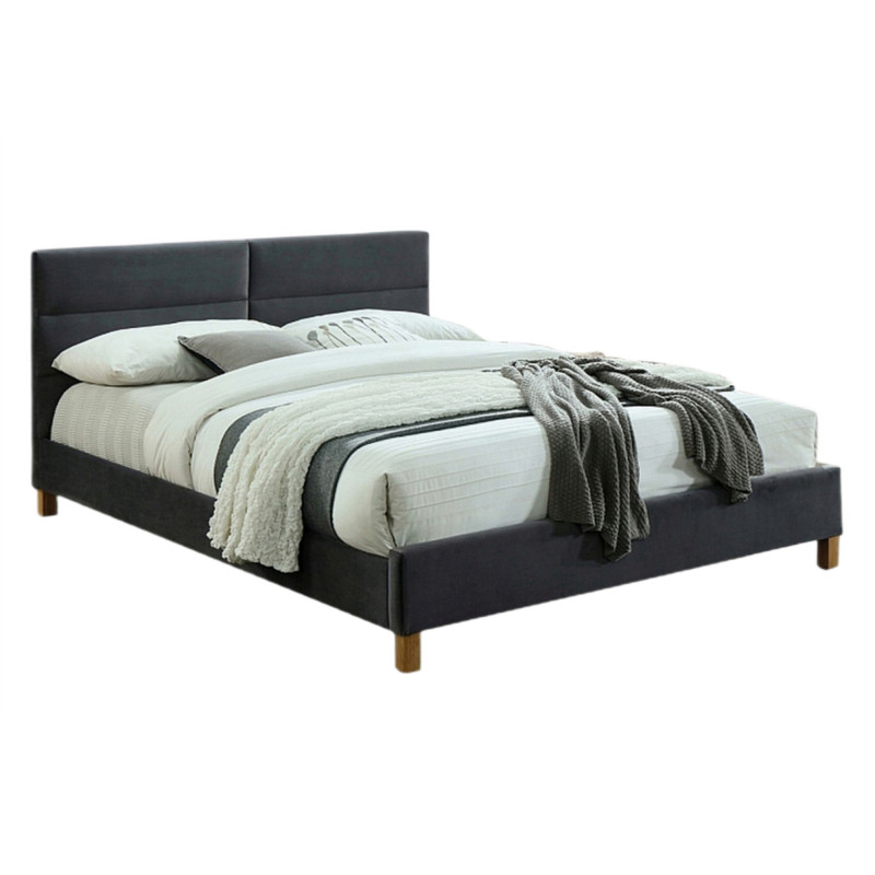 ŁÓŻKO SIERRA VELVET 120x200 KOLOR SZARY/DĄB TAP.150 ŁÓŻKO SIERRA VELVET 120x200 KOLOR SZARY/DĄB TAP.150