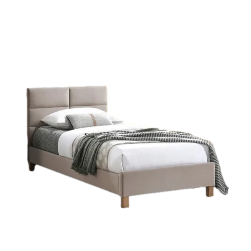 ŁÓŻKO SIERRA VELVET 90x200 KOLOR BEŻ/DĄB TAP. BLUVEL 28 ŁÓŻKO SIERRA VELVET 90x200 KOLOR BEŻ/DĄB TAP. BLUVEL 28