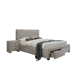 Łóżko tapicerowane AMALFI 160x200 z nowoczesnym zagłówkiem i