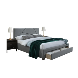 Łóżko nowoczesne VERONA 160x200 z szufladą szare