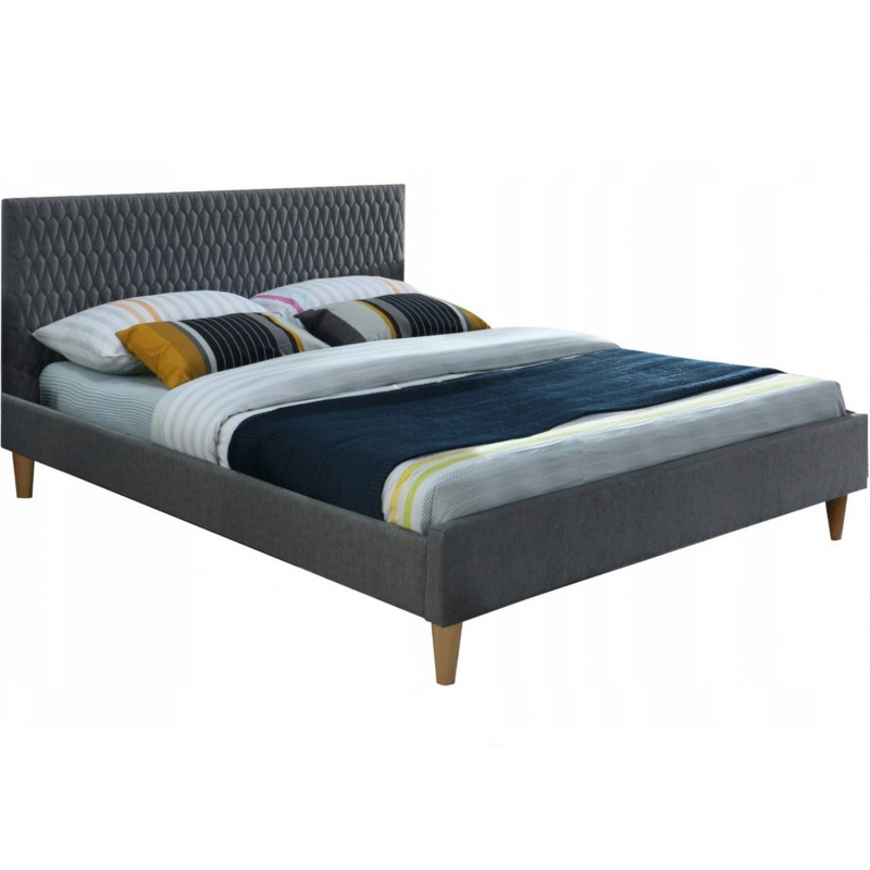 ŁÓŻKO AZURRO VELVET 160X200 KOLOR SZARY/DĄB TAPICERKA BLUVEL 14 ŁÓŻKO AZURRO VELVET 160X200 KOLOR SZARY/DĄB TAPICERKA BLUVEL 14