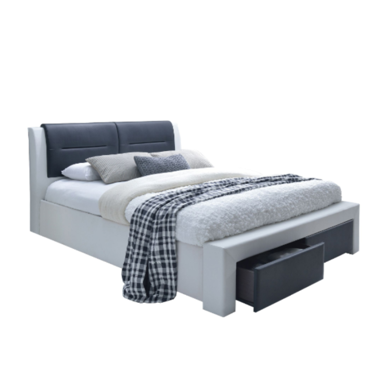 Łóżko tapicerowane CELANO C 160x200 z szufladami ekoskóra