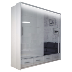Szafa przesuwna Onyx z lustrem i oświetleniem LED 203cm
