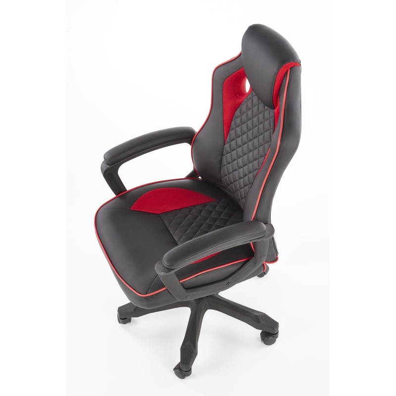 BAFFIN fotel gabinetowy czarny / czerwony