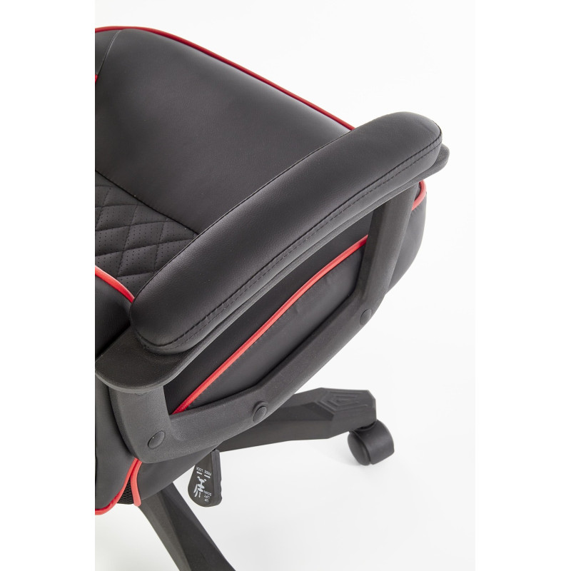 BAFFIN fotel gabinetowy czarny / czerwony