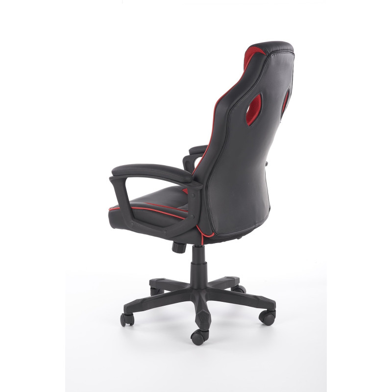 BAFFIN fotel gabinetowy czarny / czerwony