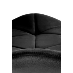 Krzesło Tapicerowane do Jadalni Mirabel Czarny Welur