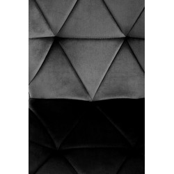 Krzesło Tapicerowane do Jadalni Mirabel Czarny Welur