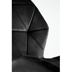 Krzesło Tapicerowane do Jadalni Mirabel Czarny Welur
