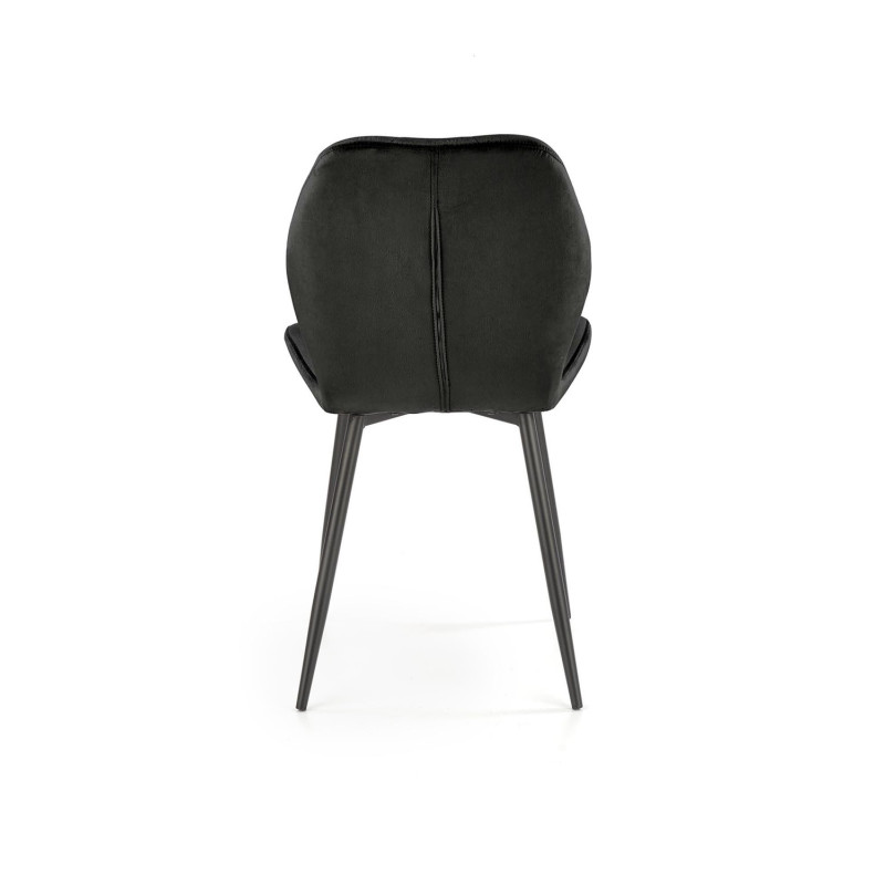 Krzesło Tapicerowane do Jadalni Mirabel Czarny Welur