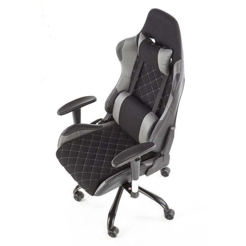 DRAKE fotel gabinetowy czarny / popielaty