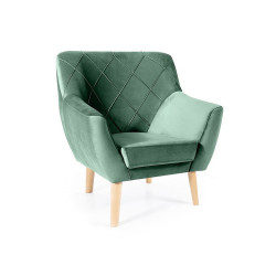 FOTEL KIER 1 VELVET ZIELONY BLUVEL 78 / BUK