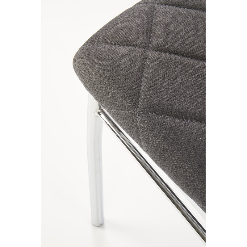 Krzesło Tapicerowane do Kuchni K309 Ciemny Popiel Tkanina Halmar