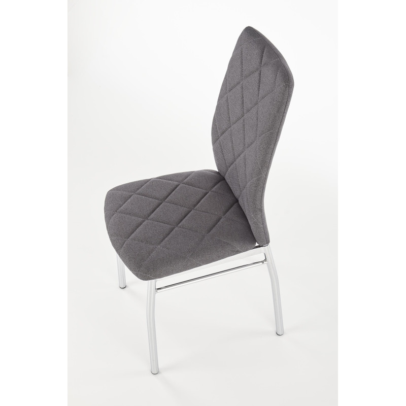 Krzesło Tapicerowane do Kuchni K309 Ciemny Popiel Tkanina Halmar