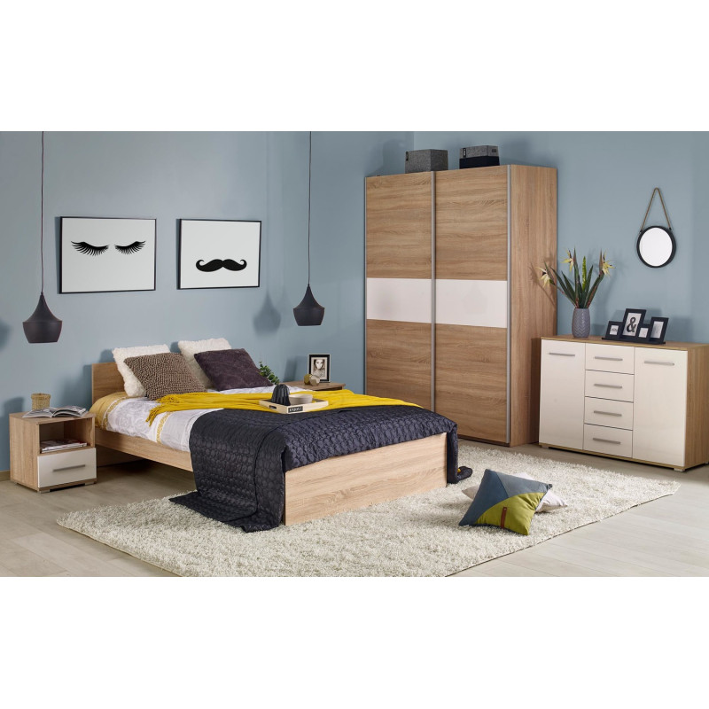 LIMA łóżko 90 dąb sonoma (2p 1szt)