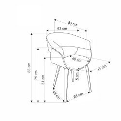 Krzesło z giętego drewna Venus popielaty/orzechowy
