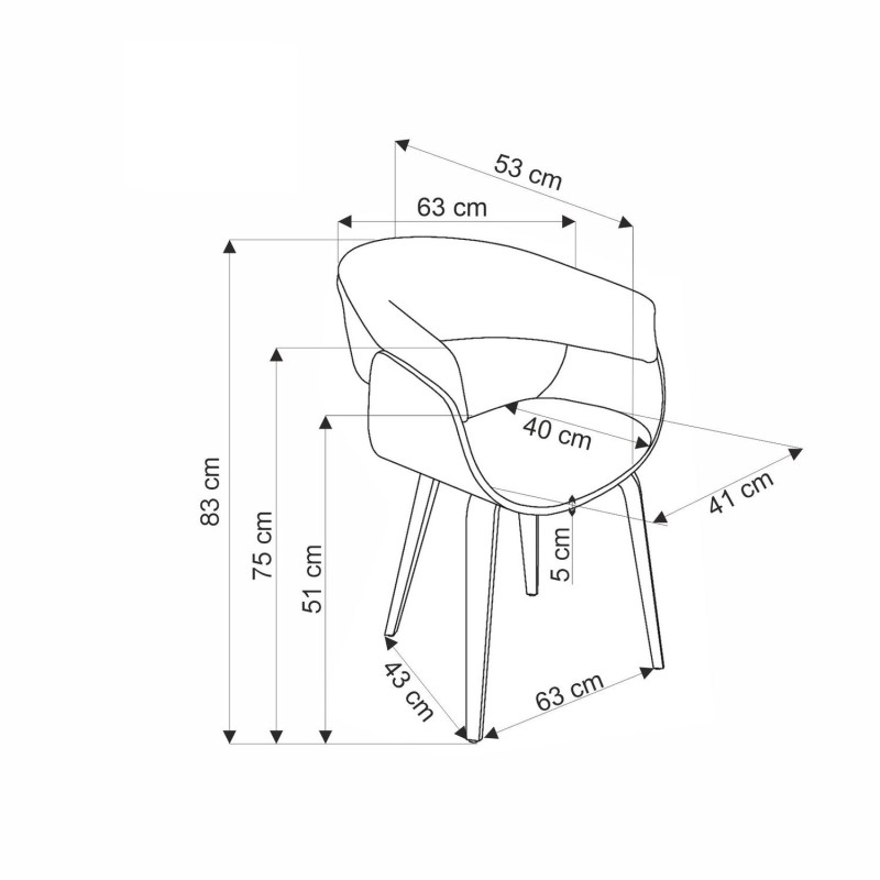 Krzesło z giętego drewna Venus popielaty/orzechowy