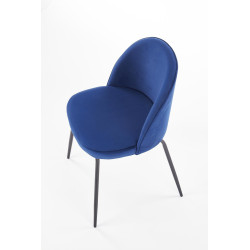 Krzesło K314 nogi - czarne, tapicerka - granatowy HALMAR
