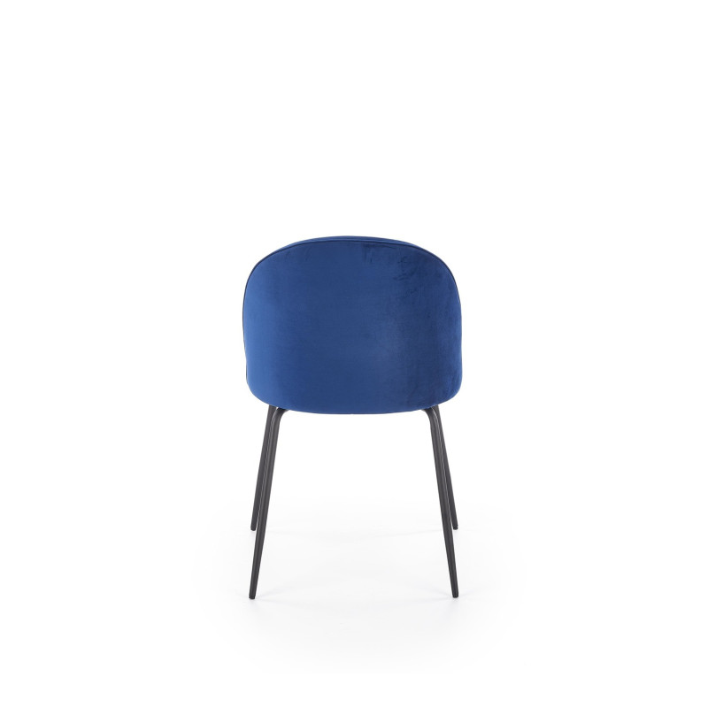 Krzesło K314 nogi - czarne, tapicerka - granatowy HALMAR