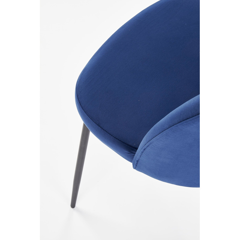 Krzesło K314 nogi - czarne, tapicerka - granatowy HALMAR