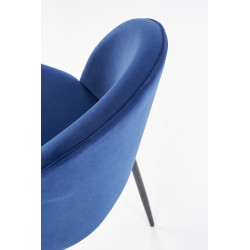Krzesło K314 nogi - czarne, tapicerka - granatowy HALMAR