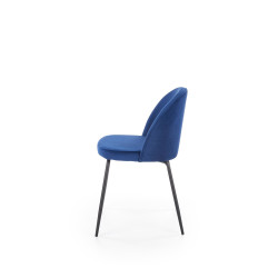Krzesło K314 nogi - czarne, tapicerka - granatowy HALMAR