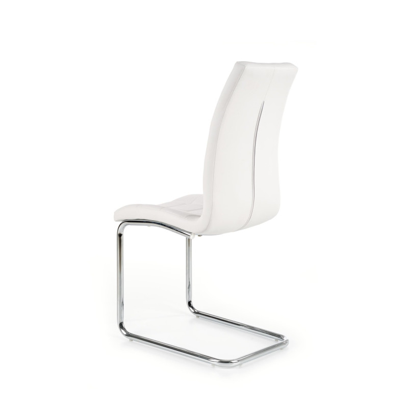 Krzesło K147 białe tapicerowane z pikowaniami HALMAR