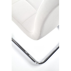 Krzesło K147 białe tapicerowane z pikowaniami HALMAR Krzesło K147 białe tapicerowane z pikowaniami HALMAR