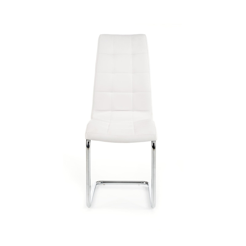 Krzesło K147 białe tapicerowane z pikowaniami HALMAR