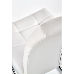 Krzesło K147 białe tapicerowane z pikowaniami HALMAR Krzesło K147 białe tapicerowane z pikowaniami HALMAR