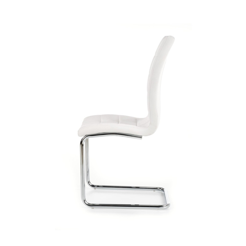 Krzesło K147 białe tapicerowane z pikowaniami HALMAR