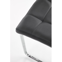 Krzesło K147 czarne tapicerowane z pikowaniami HALMAR Krzesło K147 czarne tapicerowane z pikowaniami HALMAR