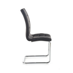 Krzesło K147 czarne tapicerowane z pikowaniami HALMAR Krzesło K147 czarne tapicerowane z pikowaniami HALMAR