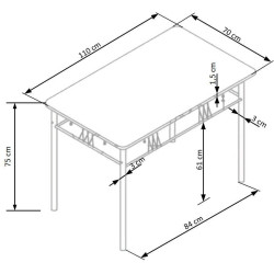 FAUST zestaw stół + 4 krzesła dąb sonoma FAUST zestaw stół + 4 krzesła dąb sonoma